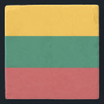 Posavasos De Piedra Bandera de Lituania<br><div class="desc">Bandera patriótica de Lituania.</div>