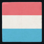 Posavasos De Piedra Bandera de Luxemburgo<br><div class="desc">Bandera patriótica de Luxemburgo.</div>