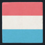 Posavasos De Piedra Bandera de Luxemburgo<br><div class="desc">Bandera patriótica de Luxemburgo.</div>