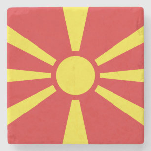 Posavasos De Piedra Bandera de Macedonia del Norte