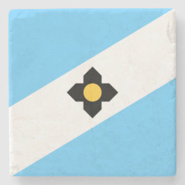 Posavasos De Piedra Bandera de Madison (Wisconsin)