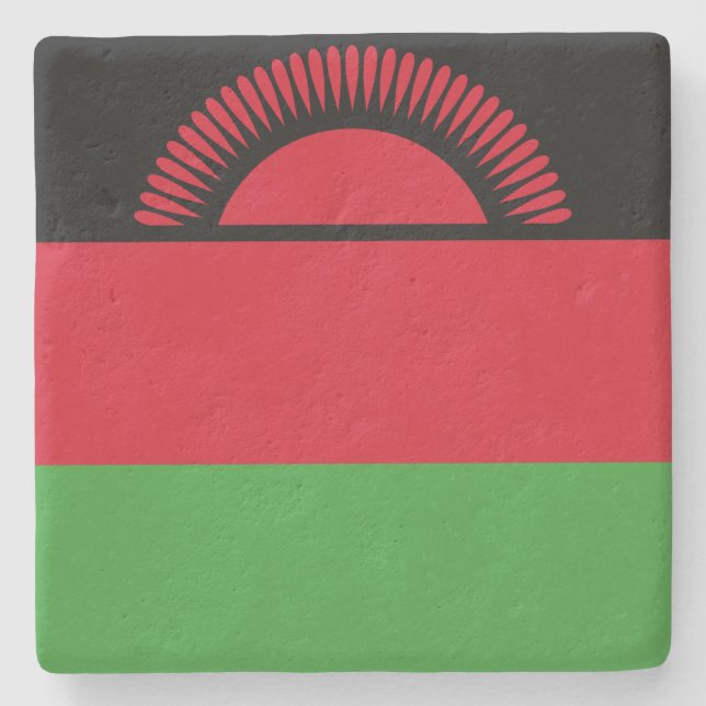 Posavasos De Piedra Bandera de Malawi (Anverso)