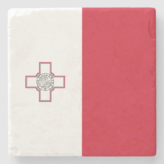Posavasos De Piedra Bandera de Malta (Anverso)