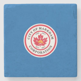 Posavasos De Piedra Bandera de Markham (Ontario, Canadá)