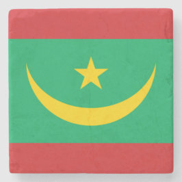 Posavasos De Piedra Bandera de Mauritania