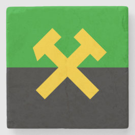 Posavasos De Piedra Bandera de mineros y trabajadores mineros