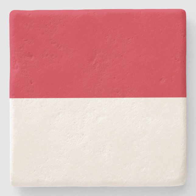 Posavasos De Piedra Bandera de Mónaco (Anverso)
