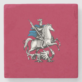 Posavasos De Piedra Bandera de Moscú (Capital de Rusia)