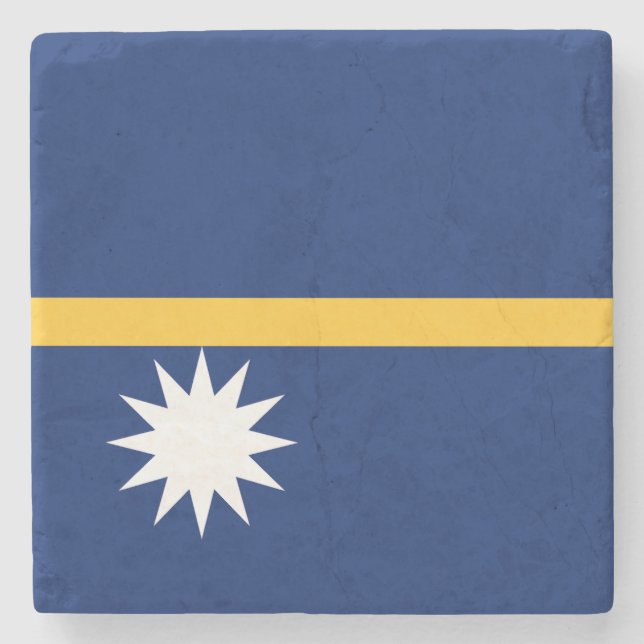 Posavasos De Piedra Bandera de Nauru (Anverso)
