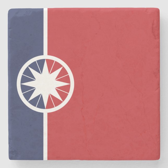 Posavasos De Piedra Bandera de Norman (Oklahoma) (Anverso)