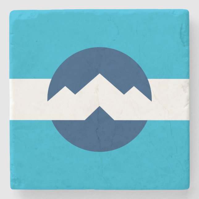 Posavasos De Piedra Bandera de Ogden, Utah (Anverso)