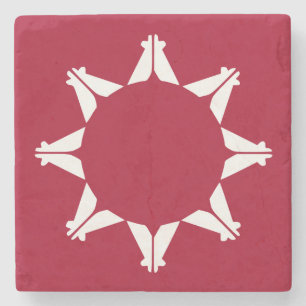 Posavasos De Piedra Bandera de Oglala Lakota Sioux