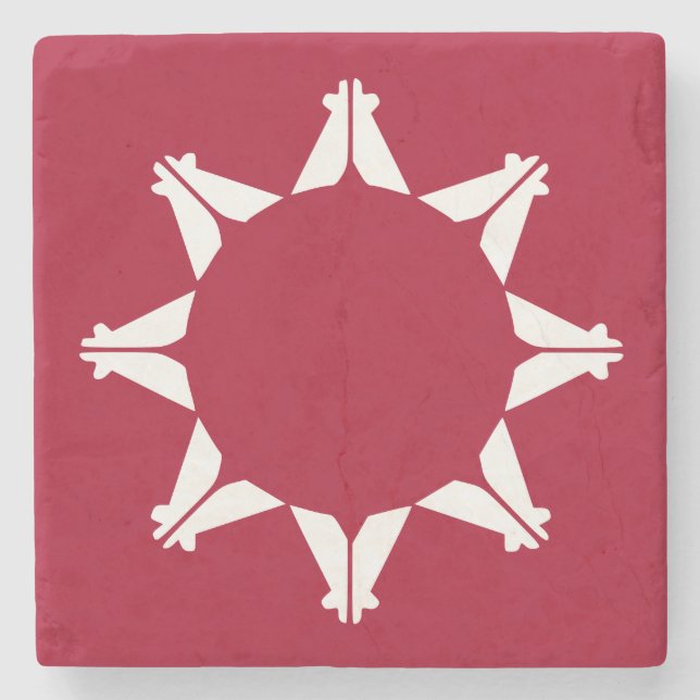 Posavasos De Piedra Bandera de Oglala Lakota Sioux (Anverso)