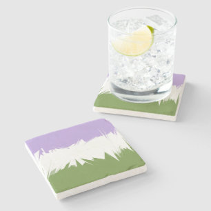 Posavasos De Piedra Bandera de Orgullo Genderqueer Abstracta ZigZag Es