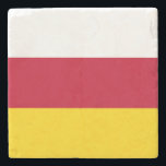 Posavasos De Piedra Bandera de Osetia del Norte<br><div class="desc">Bandera patriótica de Osetia del Norte Alania.</div>