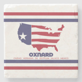 Posavasos De Piedra Bandera de Oxnard (California)