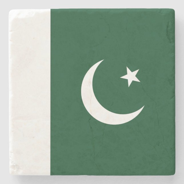 Posavasos De Piedra Bandera de Pakistán (Anverso)