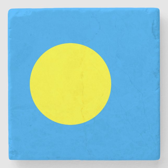 Posavasos De Piedra Bandera de Palaos (Anverso)