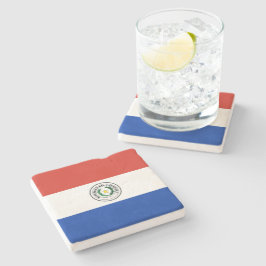 Posavasos De Piedra Bandera de Paraguay