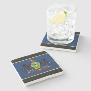 Posavasos De Piedra Bandera de Pennsylvania