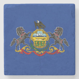 Posavasos De Piedra Bandera de Pensilvania