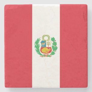 Posavasos De Piedra Bandera de Perú