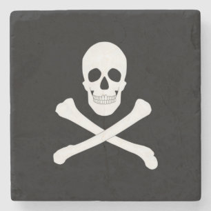 Posavasos De Piedra Bandera de Pirata (Jolly Roger)
