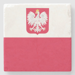 Posavasos De Piedra Bandera de Polonia