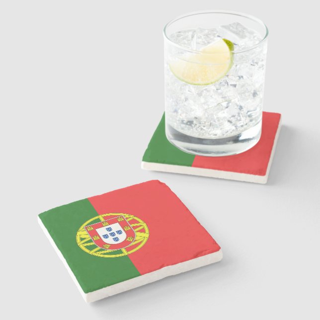 Posavasos De Piedra Bandera de Portugal (Lateral)