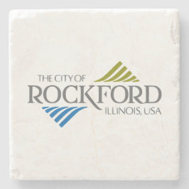 Posavasos De Piedra Bandera de Rockford (Illinois)