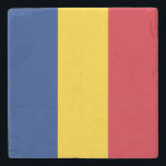 Posavasos De Piedra Bandera de Rumania<br><div class="desc">Bandera patriótica de Rumania.</div>