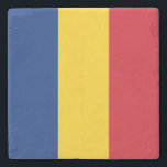 Posavasos De Piedra Bandera de Rumania<br><div class="desc">Bandera patriótica de Rumania.</div>