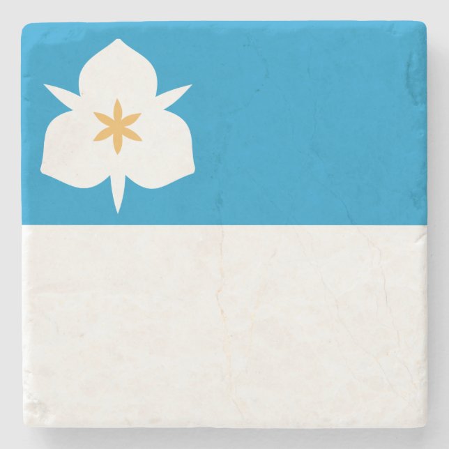 Posavasos De Piedra Bandera de Salt Lake City (Utah) (Anverso)