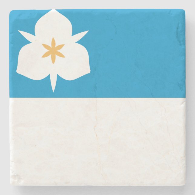 Posavasos De Piedra Bandera de Salt Lake City, Utah (Anverso)