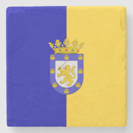 Posavasos De Piedra Bandera de Santiago (Chile)