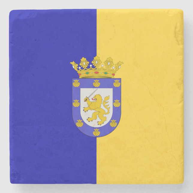 Posavasos De Piedra Bandera de Santiago (Chile) (Anverso)
