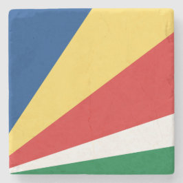 Posavasos De Piedra Bandera de Seychelles