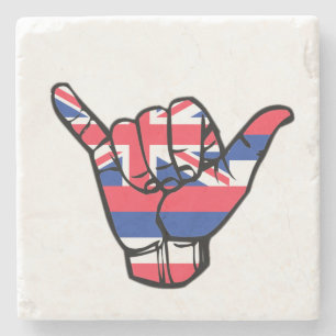 Posavasos De Piedra Bandera de Shaka Hawaii