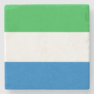 Posavasos De Piedra Bandera de Sierra Leona