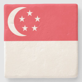 Posavasos De Piedra Bandera de Singapur