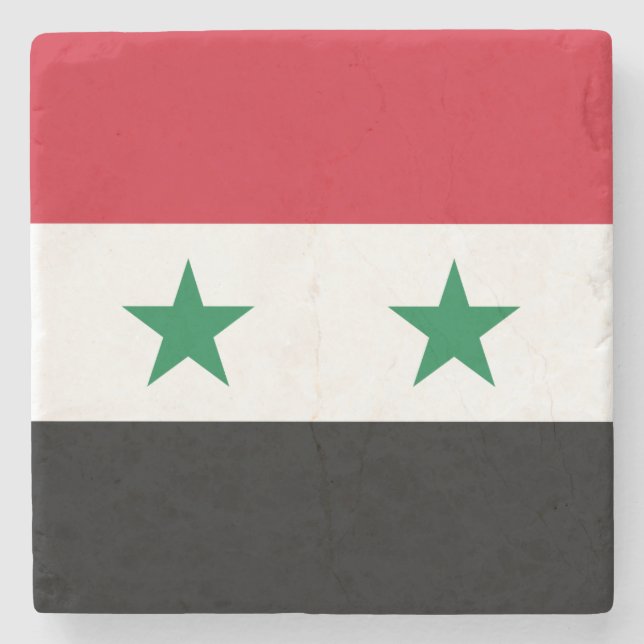 Posavasos De Piedra Bandera de Siria (Anverso)