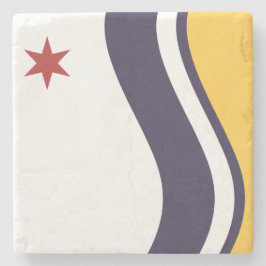 Posavasos De Piedra Bandera de South Bend (Indiana)