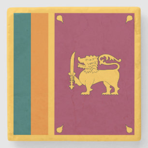 Posavasos De Piedra Bandera de Sri Lanka