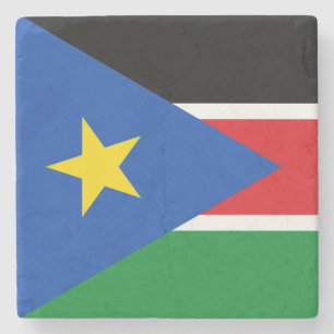 Posavasos De Piedra Bandera de Sudán del Sur (África)