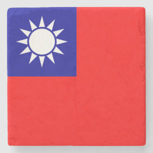 Posavasos De Piedra Bandera de Taiwán