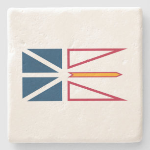 Posavasos De Piedra Bandera de Terranova y Labrador (Canadá)
