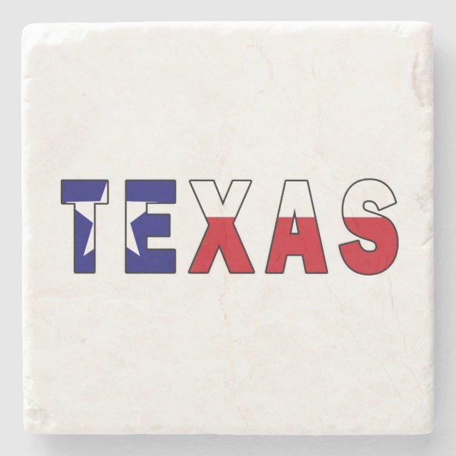 Posavasos De Piedra Bandera de Texas (Anverso)