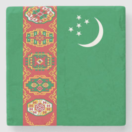 Posavasos De Piedra Bandera de Turkmenistán (Turkmenistán)