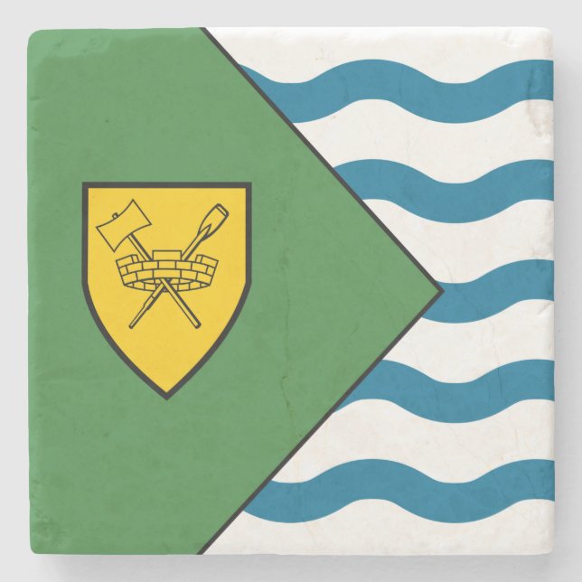 Posavasos De Piedra Bandera de Vancouver (British Columbia, Canadá) (Anverso)