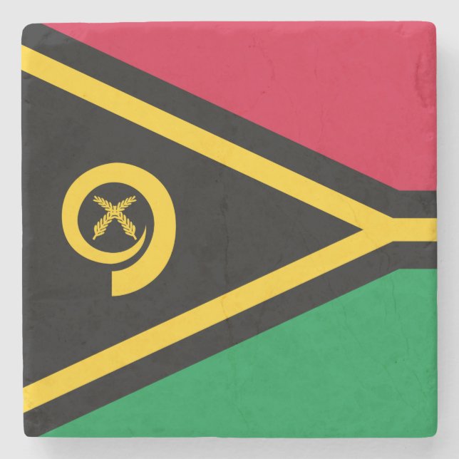 Posavasos De Piedra Bandera de Vanuatu (Anverso)